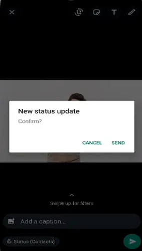 status confirmation option